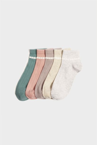 Woman 5 Piece Short Cotton Socks