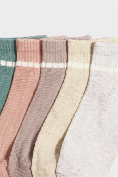 Woman 5 Piece Short Cotton Socks