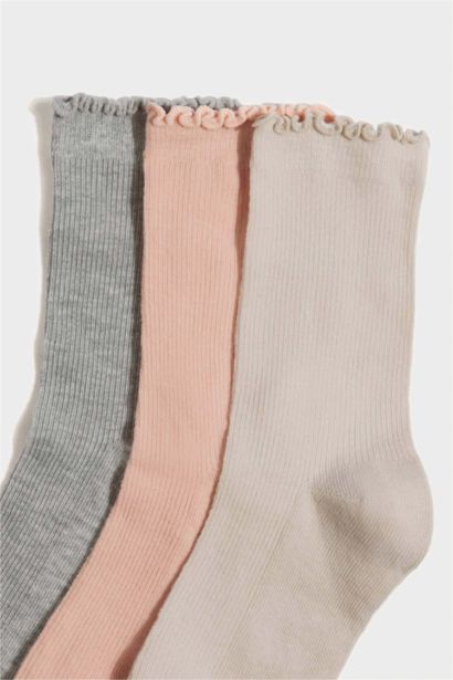 Lot de 3 paires de Chaussettes longues en coton pour femme