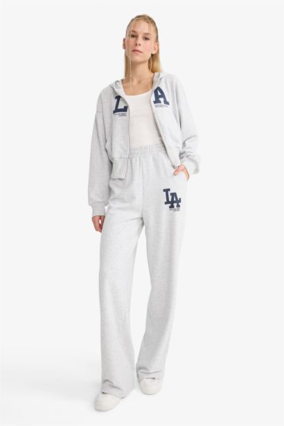 بنطرون بجامة رياضي برجل واسع تقيل وايد ليج وخصر مطاطي