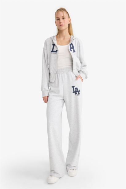 بنطرون بجامة رياضي برجل واسع تقيل وايد ليج وخصر مطاطي