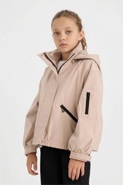 Girl Hooded Raincoat