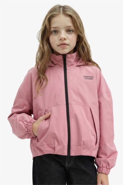 Girl Hooded Raincoat