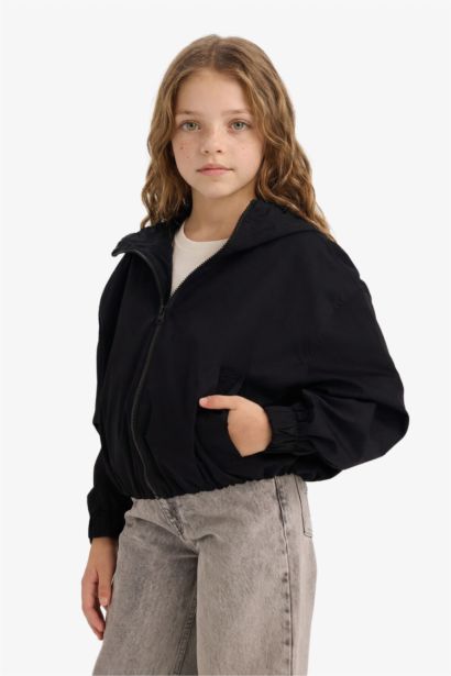 Girl Hooded Raincoat