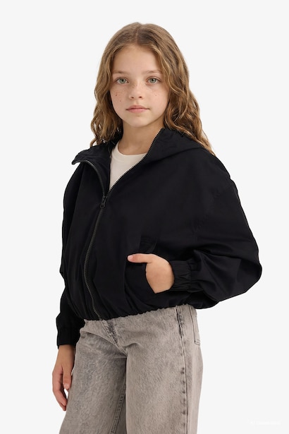 Girl Hooded Raincoat