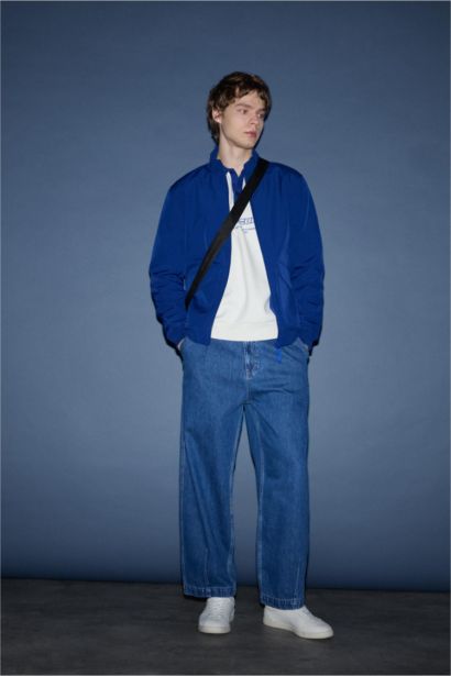 Barrel Fit Elastic Waist Jeans