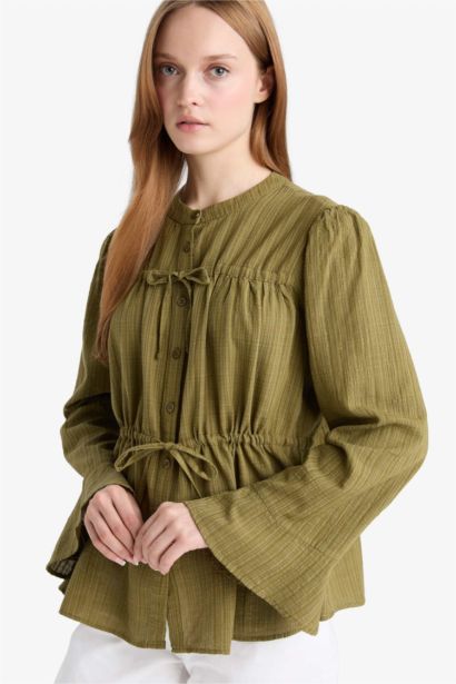 Regular Fit Crew Neck Long Sleeve Tunic