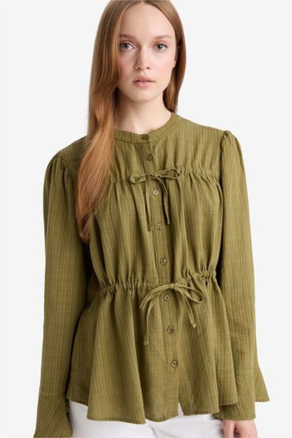 Regular Fit Crew Neck Long Sleeve Tunic