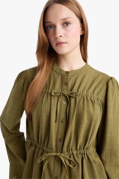 Regular Fit Crew Neck Long Sleeve Tunic