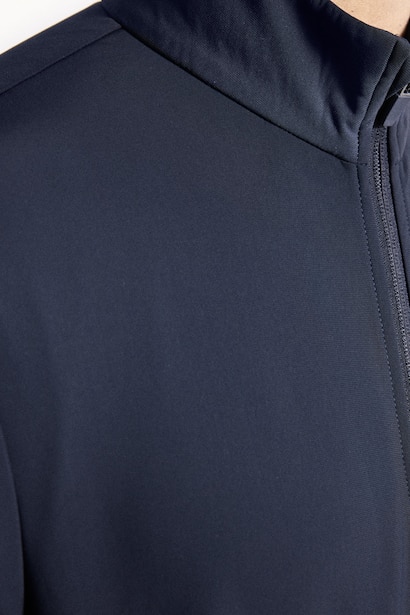 Standard Fit Mock Neck Basic Cardigan