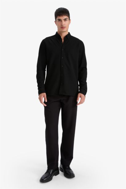 قميص قصة عادية كم طويل