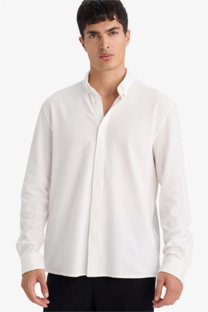 قميص تريكو قصة عادية بياقة بولو