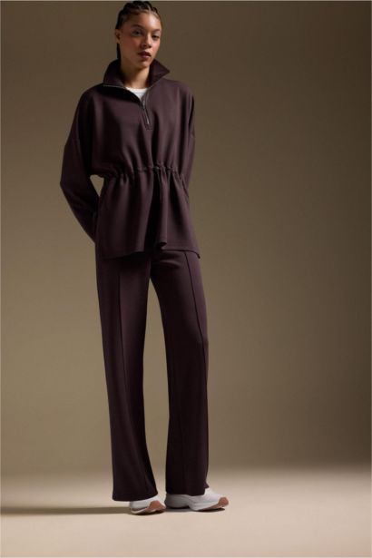 بنطرون بجامة رياضي قصة مستقيمة وايد ليج برجل واسع