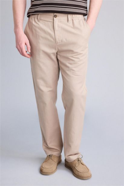 Брюки из хлопкового льна