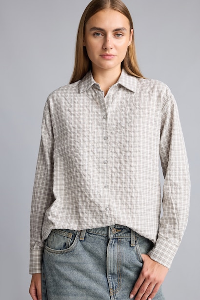 Regular Fit Flanel Kareli Uzun Kollu Gömlek