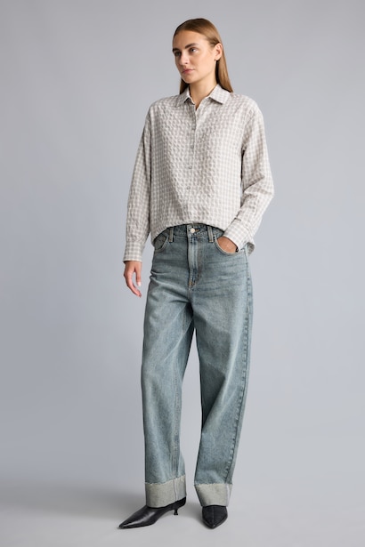 Regular Fit Flanel Kareli Uzun Kollu Gömlek