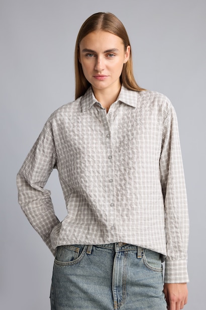 Regular Fit Flanel Kareli Uzun Kollu Gömlek