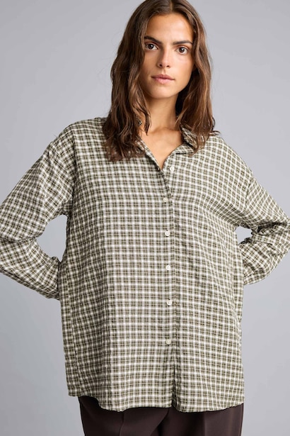 Regular Fit Flanel Kareli Uzun Kollu Gömlek