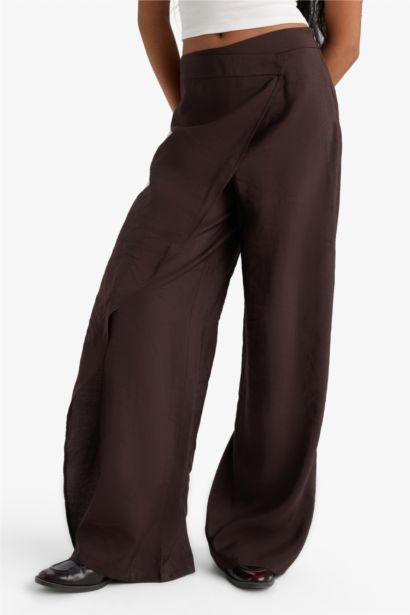 Wide Leg Normal Waist Straight Leg Trousers