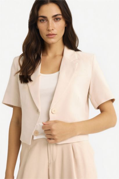 سترة بليزر كروب بياخة جاكيت