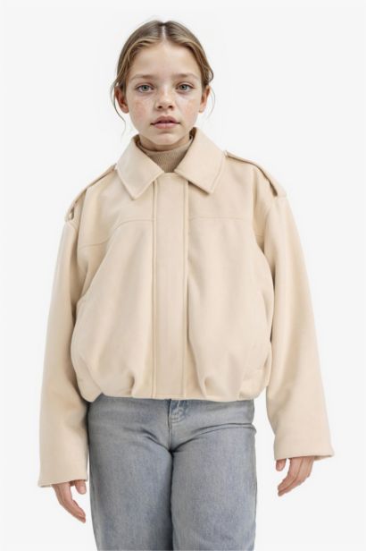 Girl V-Neck Puffer Jacket