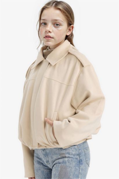 Girl V-Neck Puffer Jacket