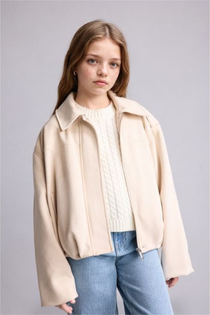 Girl V-Neck Puffer Jacket