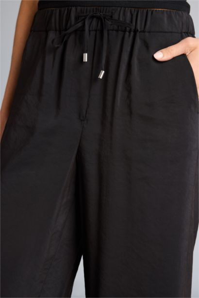 Wide Leg Flare Double Pocket modal Trousers