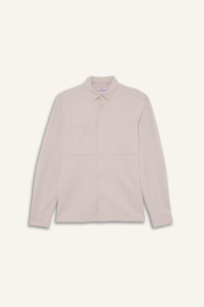 قميص بولو ردن طويل قصة عادية