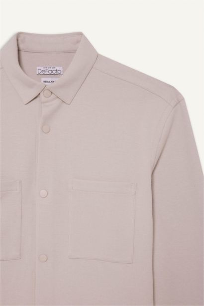 قميص بولو ردن طويل قصة عادية