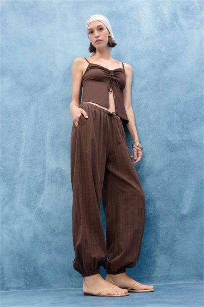Barrel Fit Regular Waist Standard Length Trousers