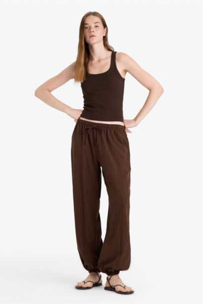 Barrel Fit Regular Waist Standard Length Trousers