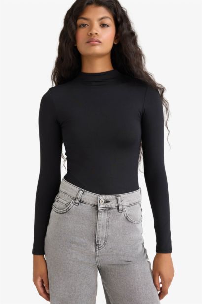 Body à manches longues et boutons-pression