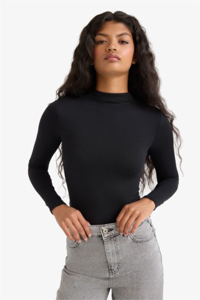 Body à manches longues et boutons-pression