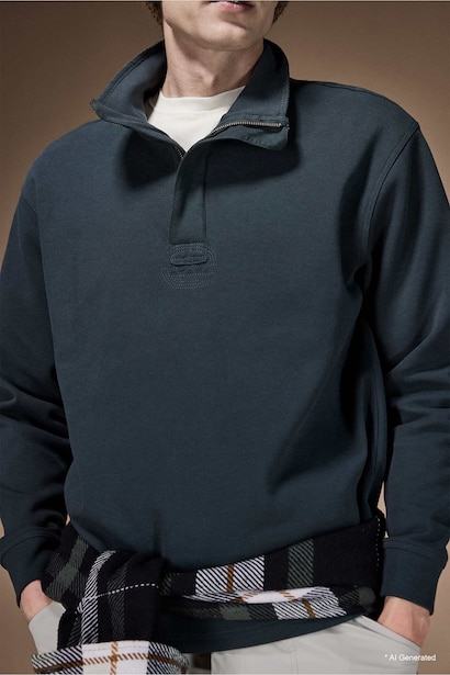 Regular Fit Zip-Up Sweatshirt