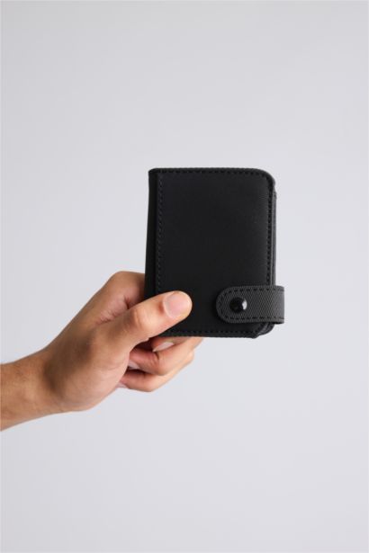 Man Faux Leather Business Card Wallet
