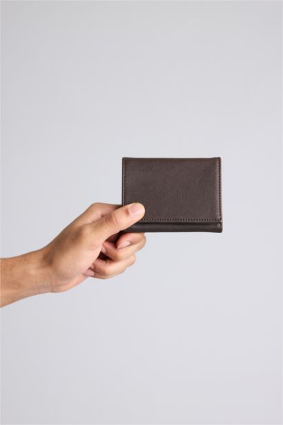 Man Faux Leather Business Card Wallet