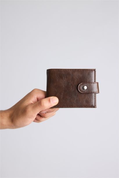 Man Faux Leather Business Card Wallet