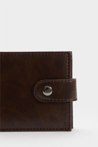 Man Faux Leather Business Card Wallet