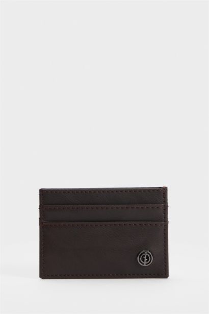 Man Faux Leather Business Card Wallet