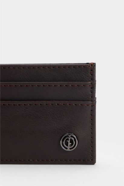 Man Faux Leather Business Card Wallet