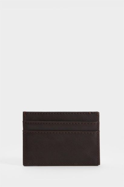 Man Faux Leather Business Card Wallet