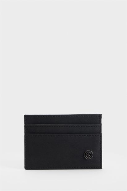 Man Faux Leather Business Card Wallet