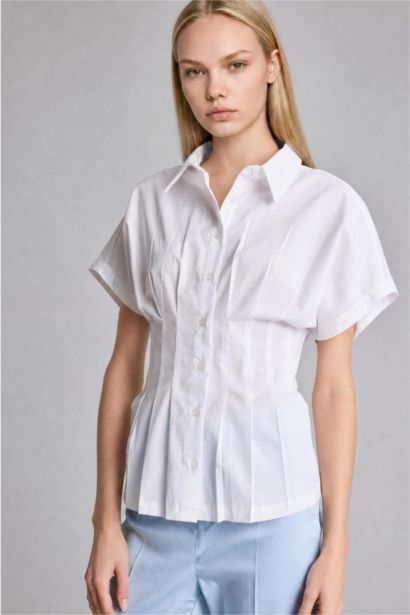 Slim Fit Poplin Short Sleeve Shirt