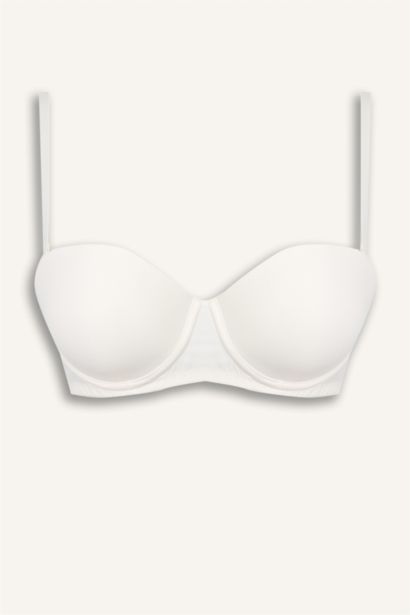 Micro Kaplı Yarım Dolgulu Balenli Straplez Sütyen