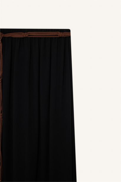 تنورة طويلة فيسكوز كرنكيل بقصة A