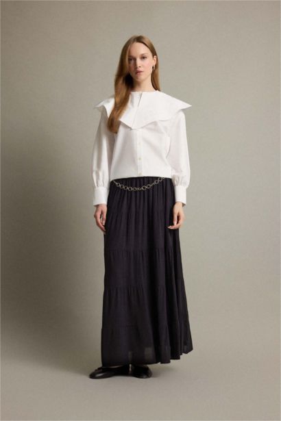 A Cut Maxi Skirt