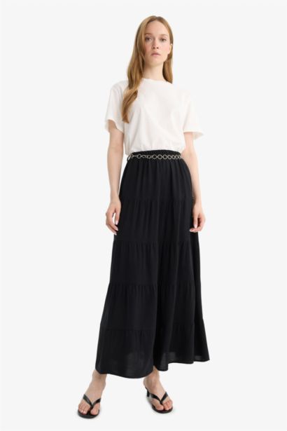A Cut Maxi Skirt