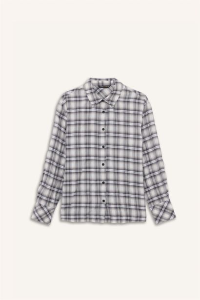 Oversize Shirt Collar Long Sleeve Shirt