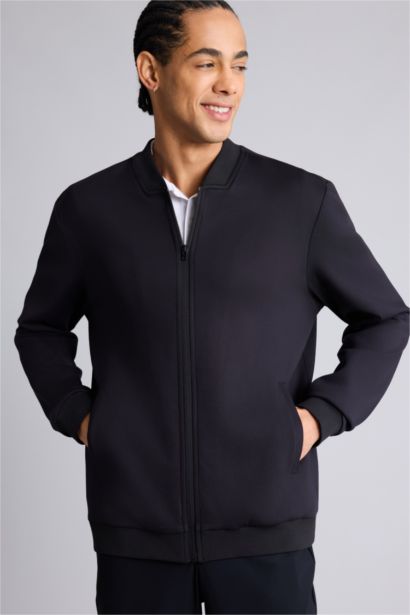 Standard Fit High Neck Cardigan